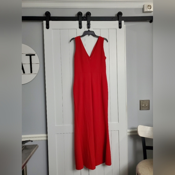 WOOSEA Women Sleeveless V Neck Split Evening Cocktail Long Dress. NEW! 1 FLAW! - Picture 2 of 9